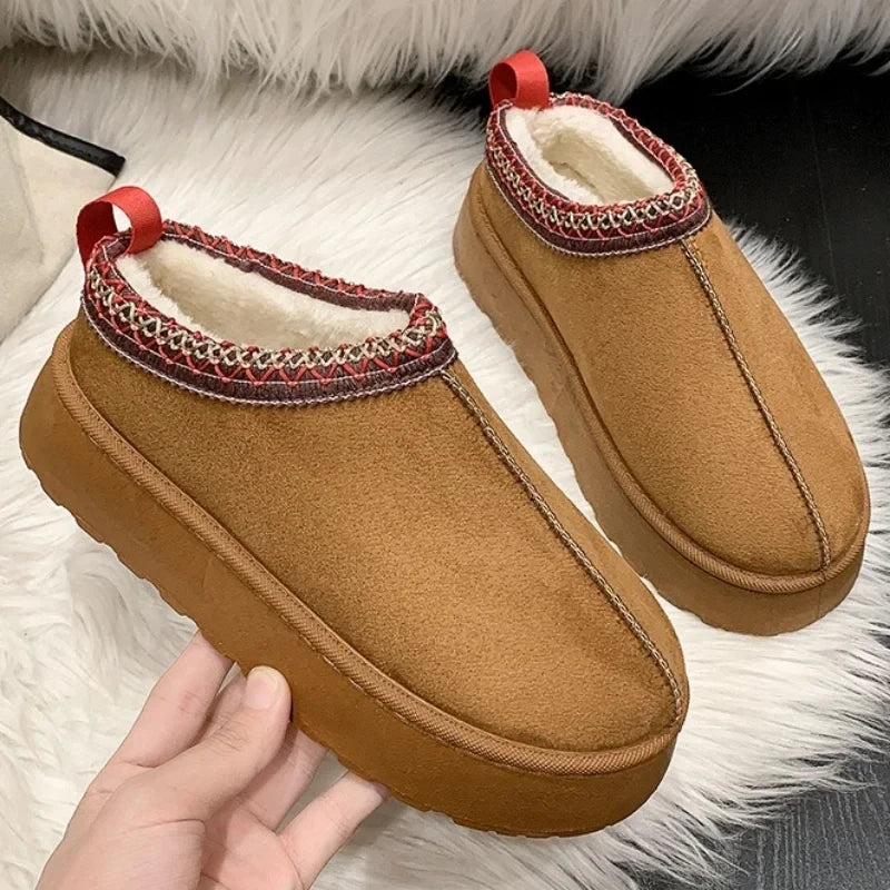 Viral Cosy Fur Lined Platform Slippers – Winter Warmth