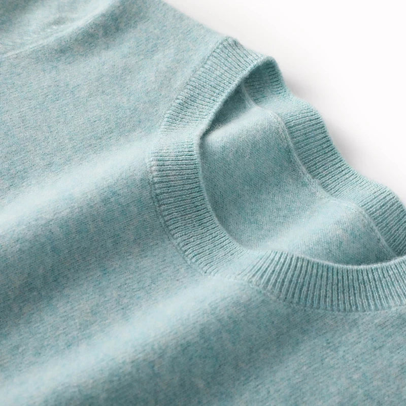Wool Round Neck Knit Pullover