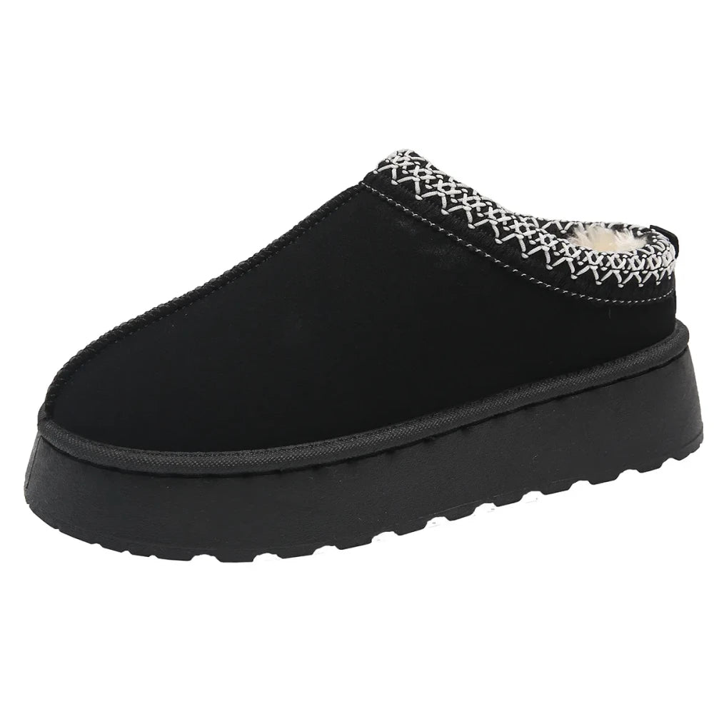 Viral Cosy Fur Lined Platform Slippers – Winter Warmth