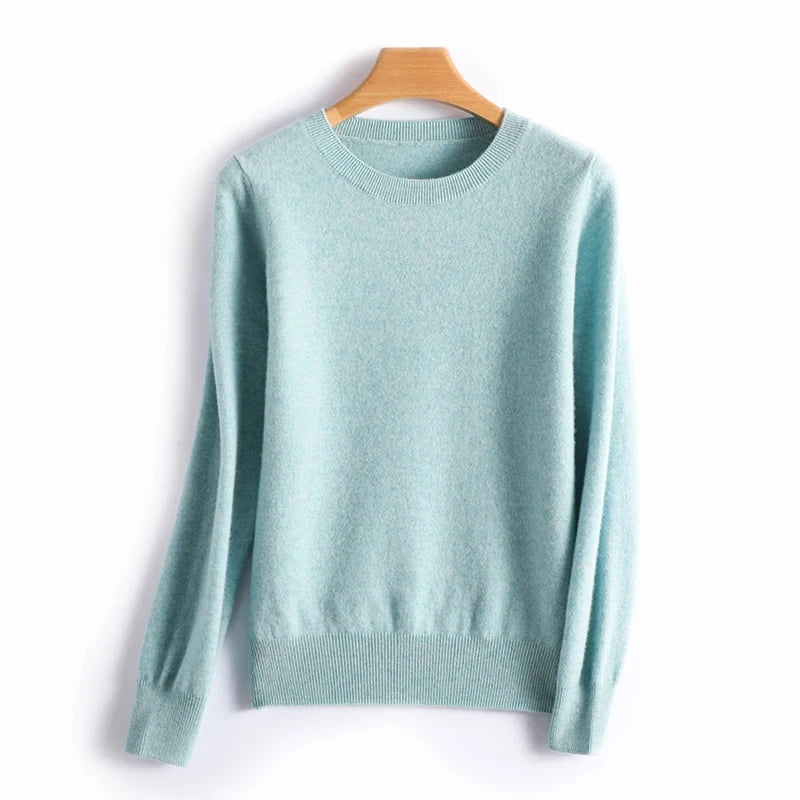 Wool Round Neck Knit Pullover